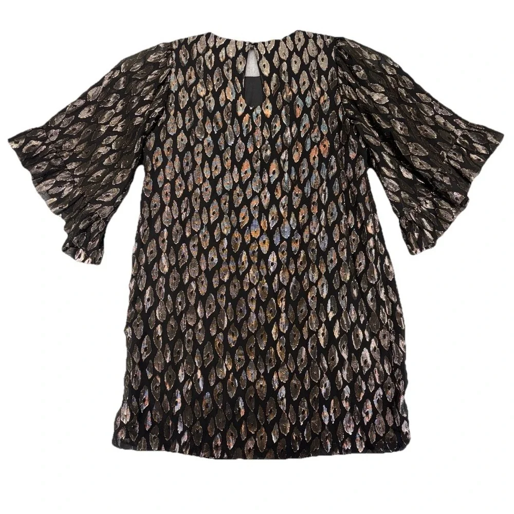 NWT Lilly Pulitzer Francis Silk Metallic Leopard Shift Dress Glam Luxe Chic Bold